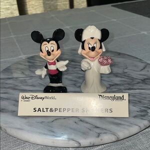 Disney Mickey and Minnie Salt & Pepper Shakers - Black, White, Pink